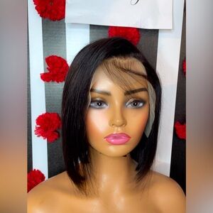 Human Hair Lace Front Wig 8inch Bob